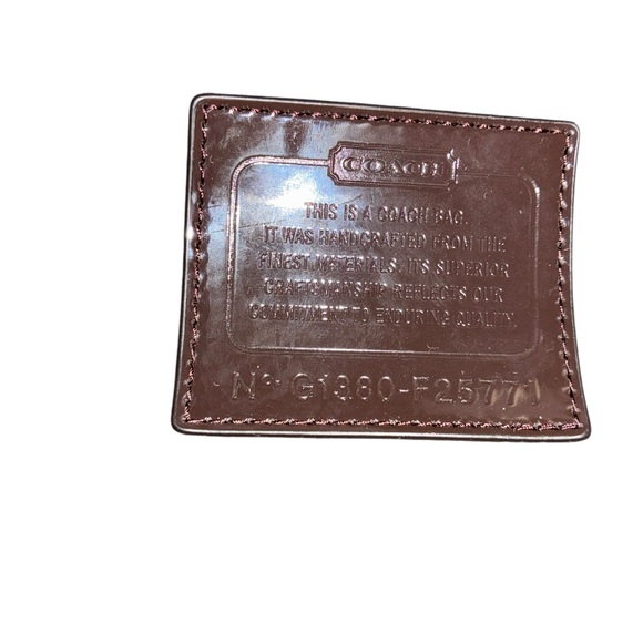 Coach Chocolate Brown Signature Stripe Tote F25771 - Picture 7 of 9